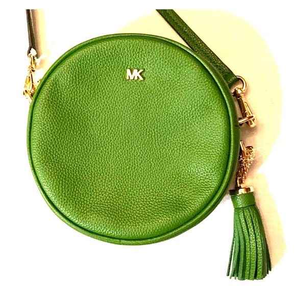 NWT RARE GREEN W GOLD HARDWARE MICHAEL KORS CROSSBODY CANTIN STYLE BAG⭐️⭐️⭐️⭐️⭐️ - Picture 4 of 9